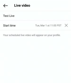 Schedule live video